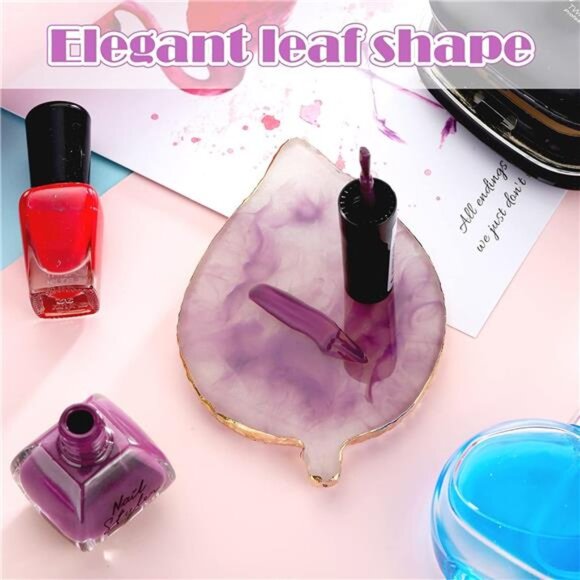 21Pieces Nail Tools Kit,Resin Nail Palette Leaf Shape Mixing Palette & 20Pieces - Picture 6 of 7